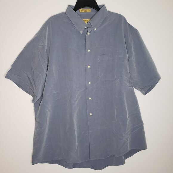 NWOT Arrow Half sleeve Shirt Gray Men's Neck 18 1/2 or XXL Short Soft Touch - Picture 1 of 7